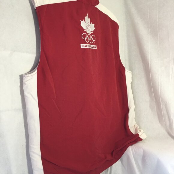 Roots Winter Olympic Athlete Vest Sydney 2000 L Red White 00190 Leaf Sleeveless - Picture 4 of 12